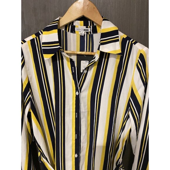 Womens Casual Shirt Dress Fashion Nova Size Large Always Working it NWT - Picture 5 of 8